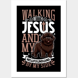 Jesus and dog - Newfoundland Posters and Art